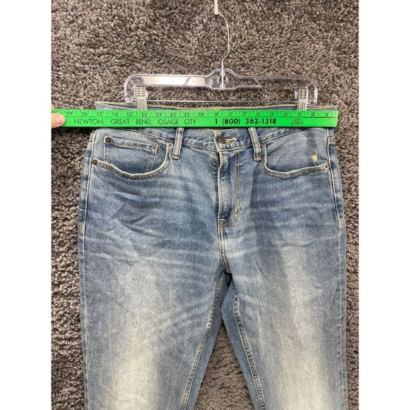 Old Navy Jeans Mens 34x30 Blue Denim Skinny Built-In Flex Mid Rise Flat Front - Picture 8 of 15